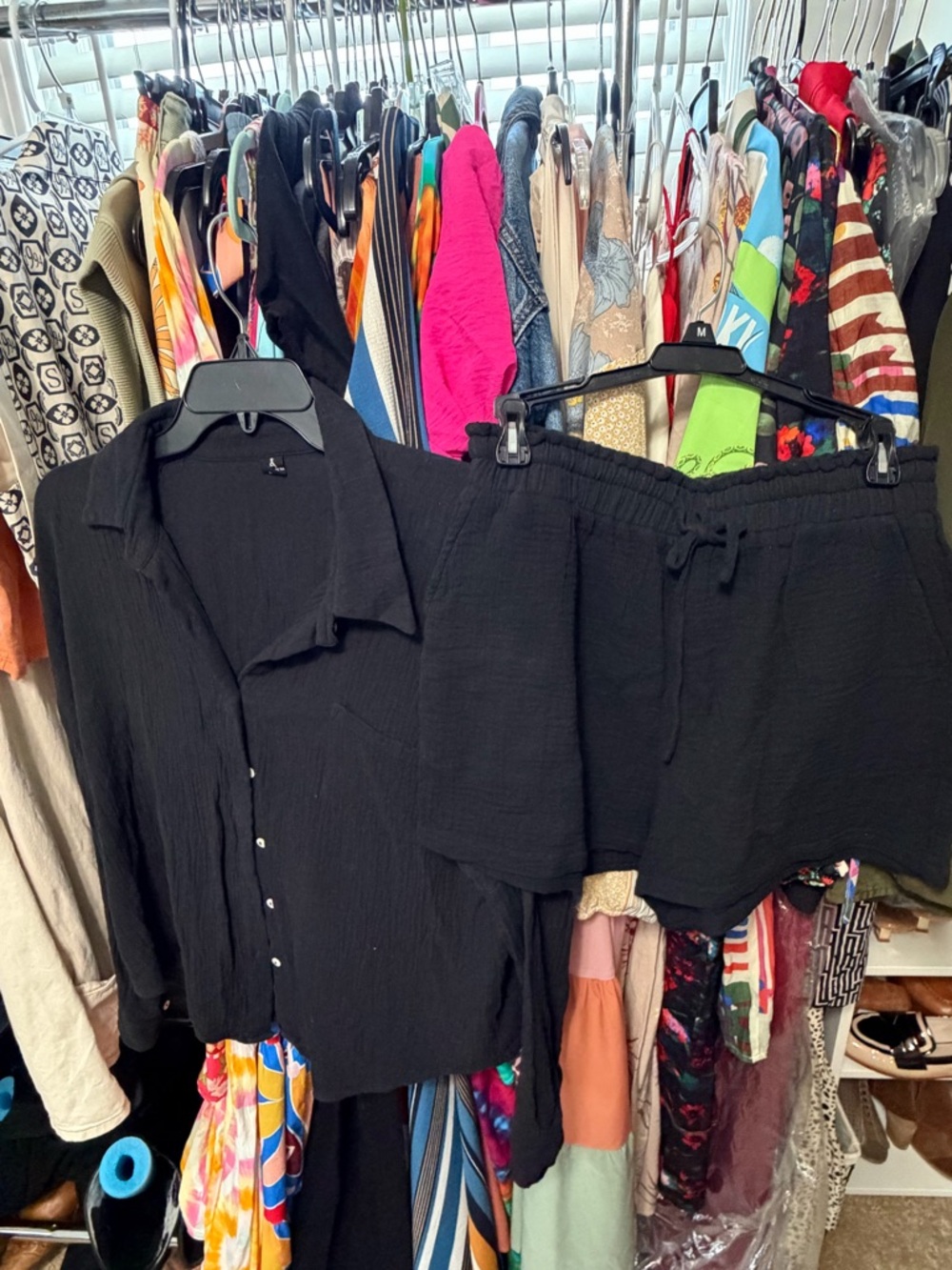 2 Piece Black light weight summer set - medium